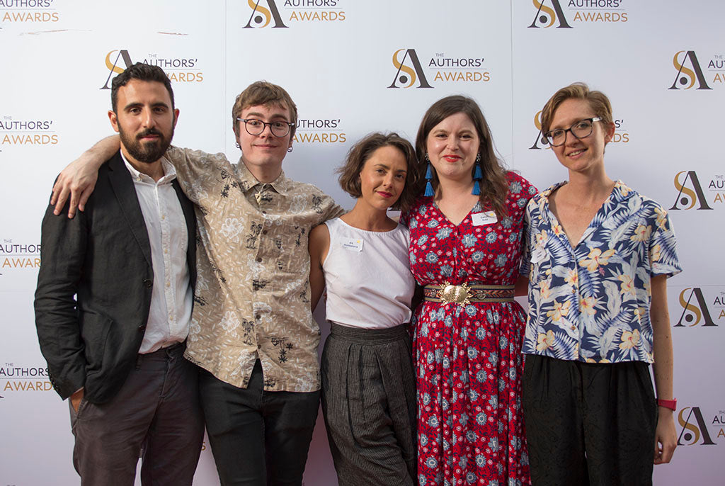 Debut novelist Lloyd Markham collects his Betty Trask Award for 'Bad Ideas\Chemicals'